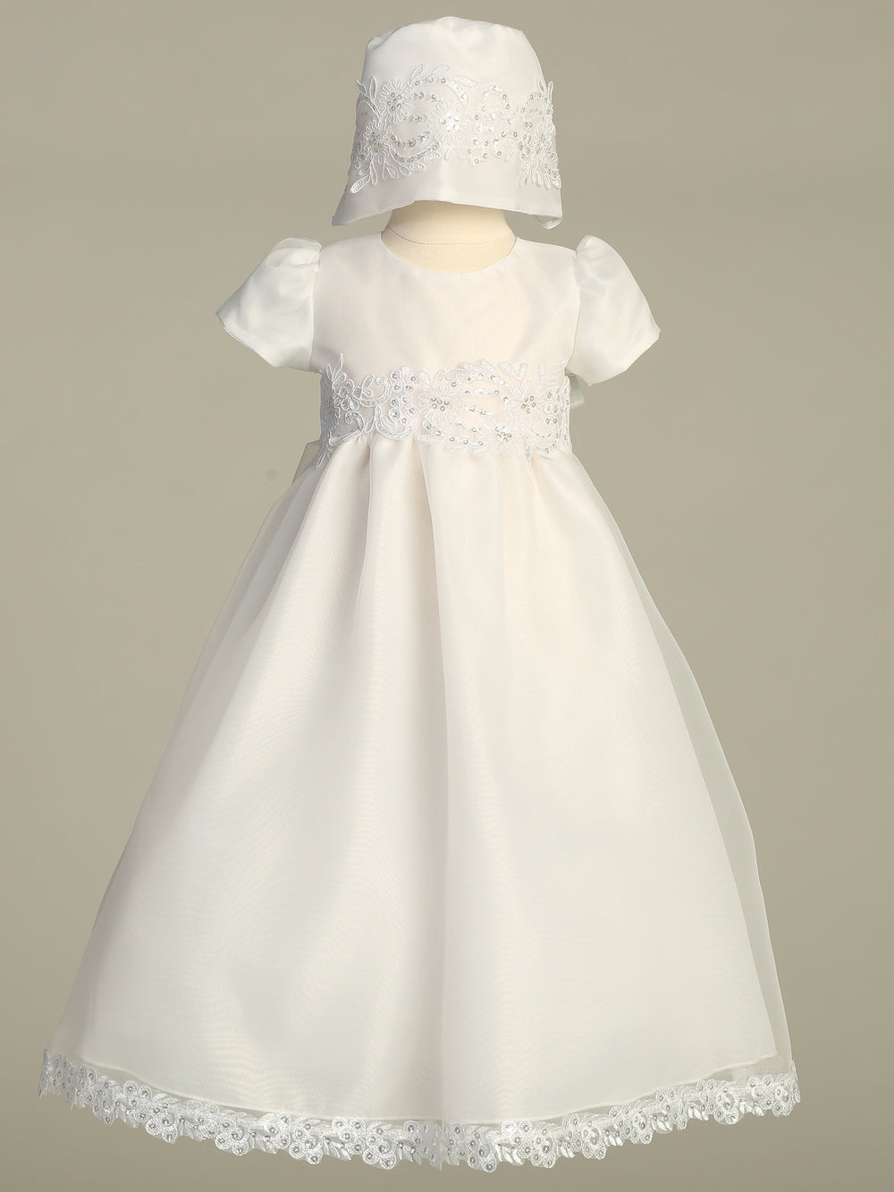 Audrey Organza Gown with Corded Trims & Sequins