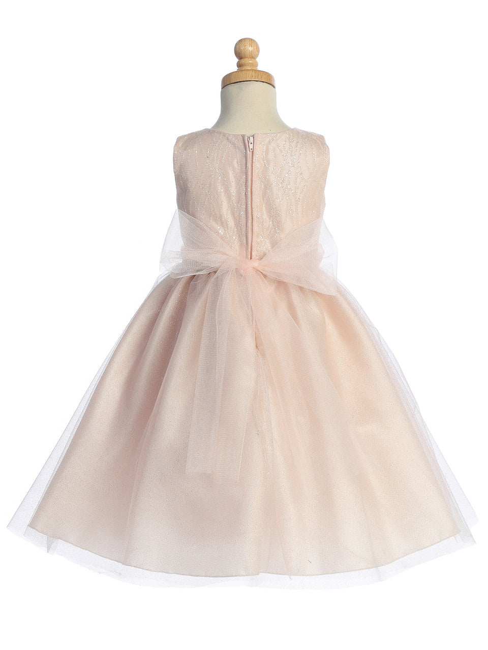 Glitter Tulle Dress - Blush - BL258-BLSH
