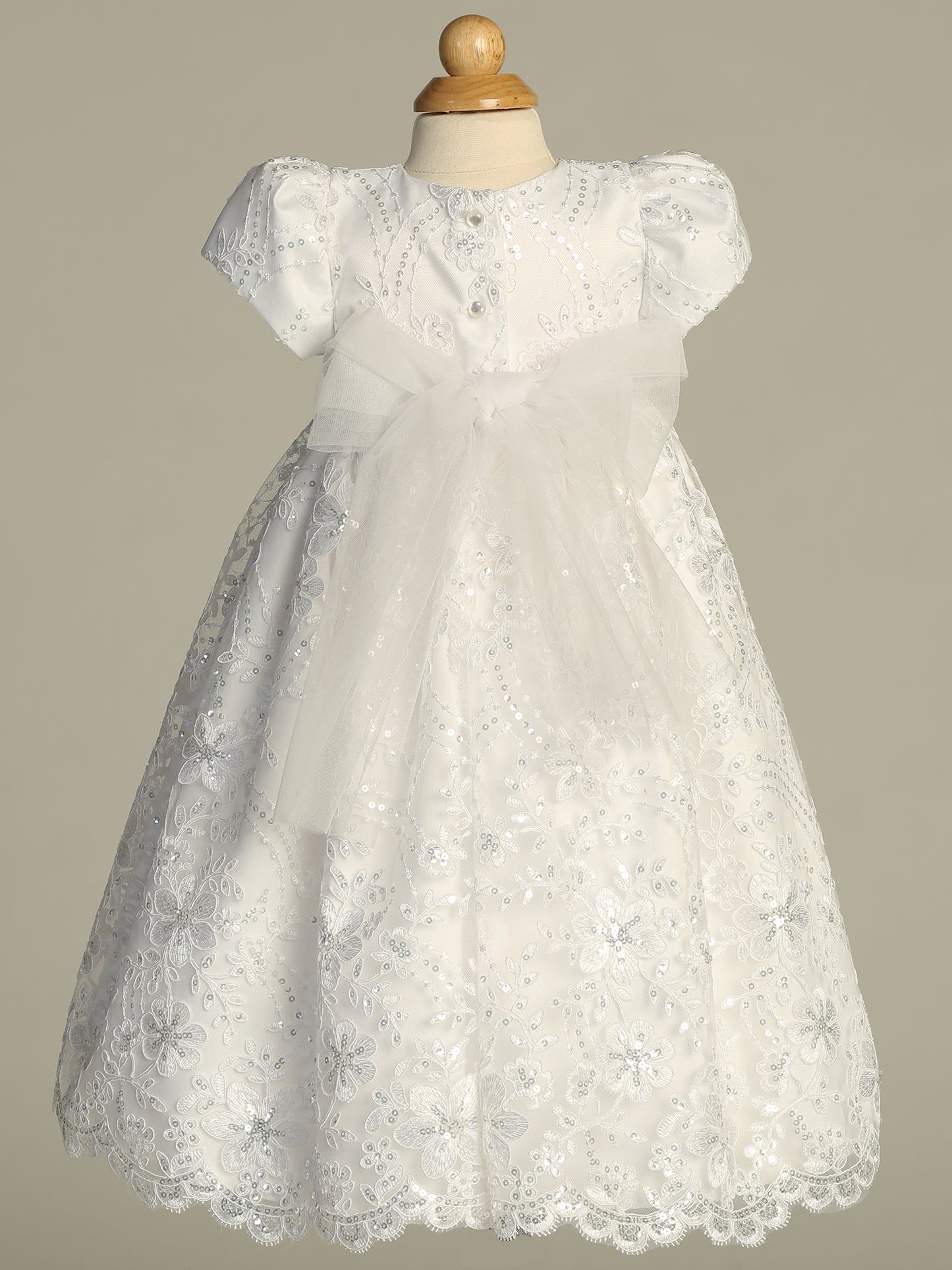 Fiona Corded Embroidered Tulle Gown with Sequins