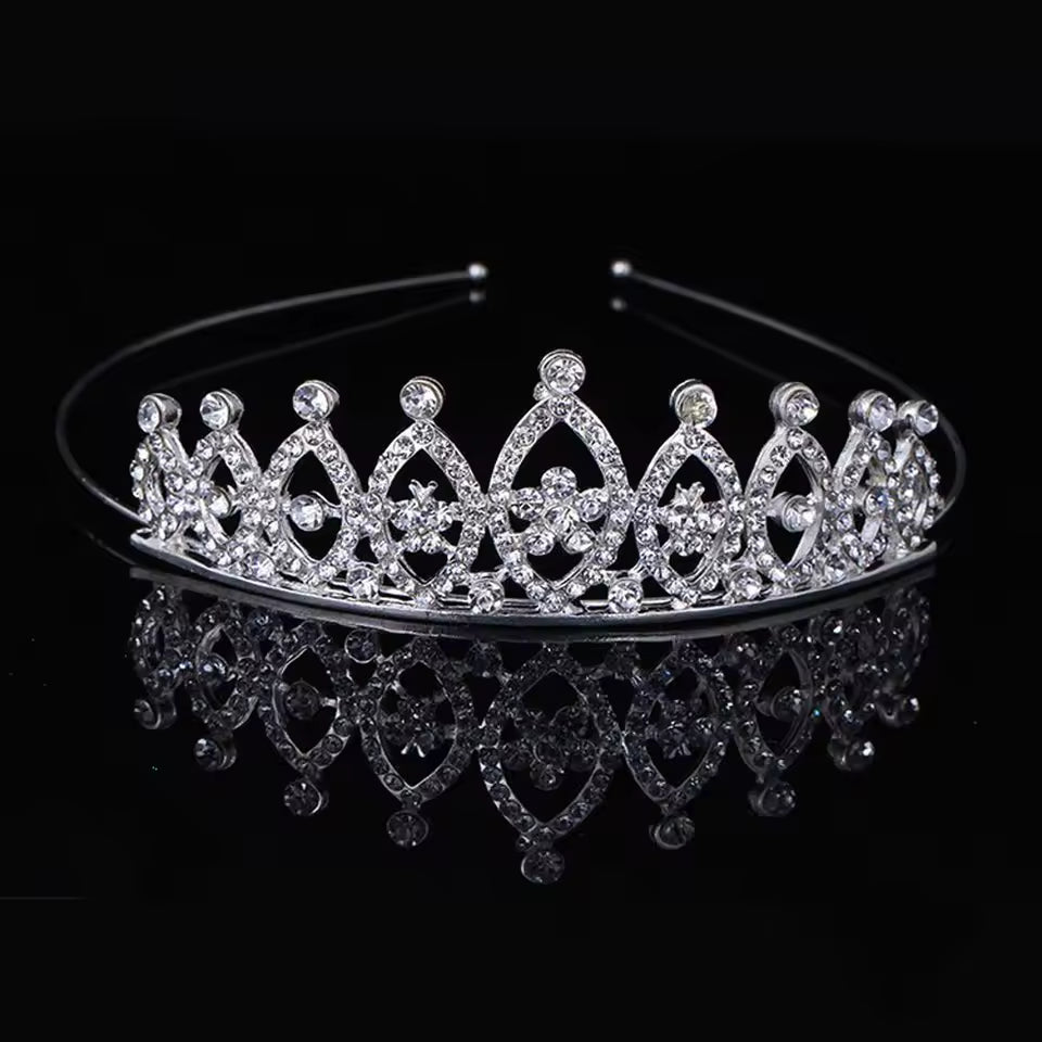 Crystal Headband Flower and Butterfly Tiara - Style J71R03