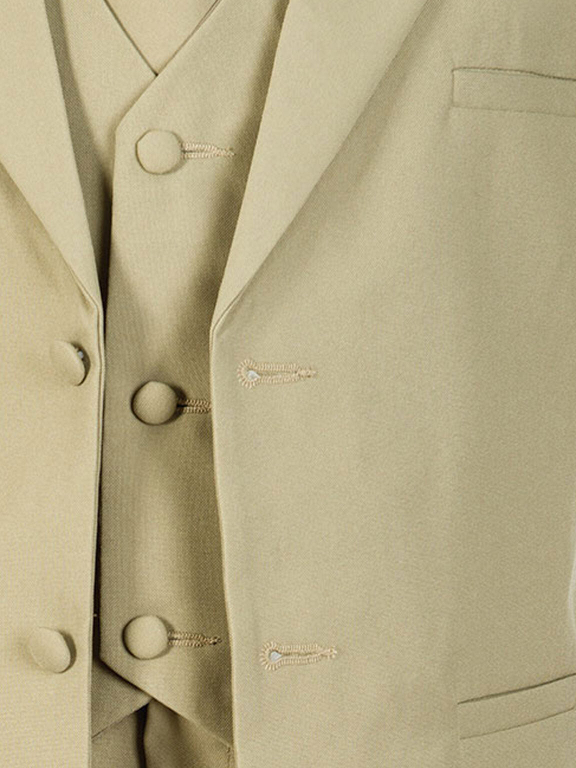 Boys Formal 5 Piece Suit with Shirt and Vest – Khaki - AH-BY013