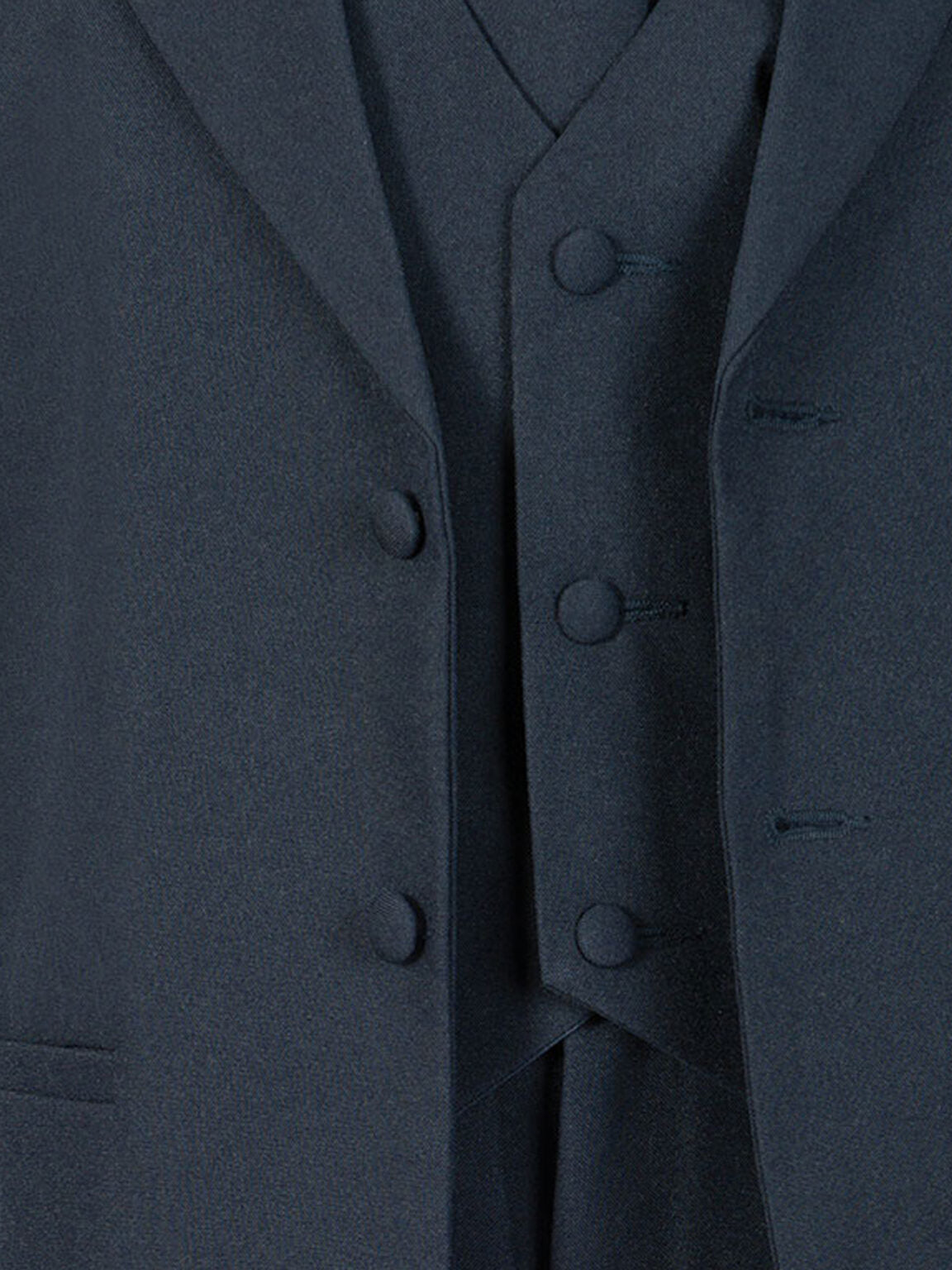 Boys Formal 5 Piece Suit with Shirt and Vest – Navy Blue - AH-BY013