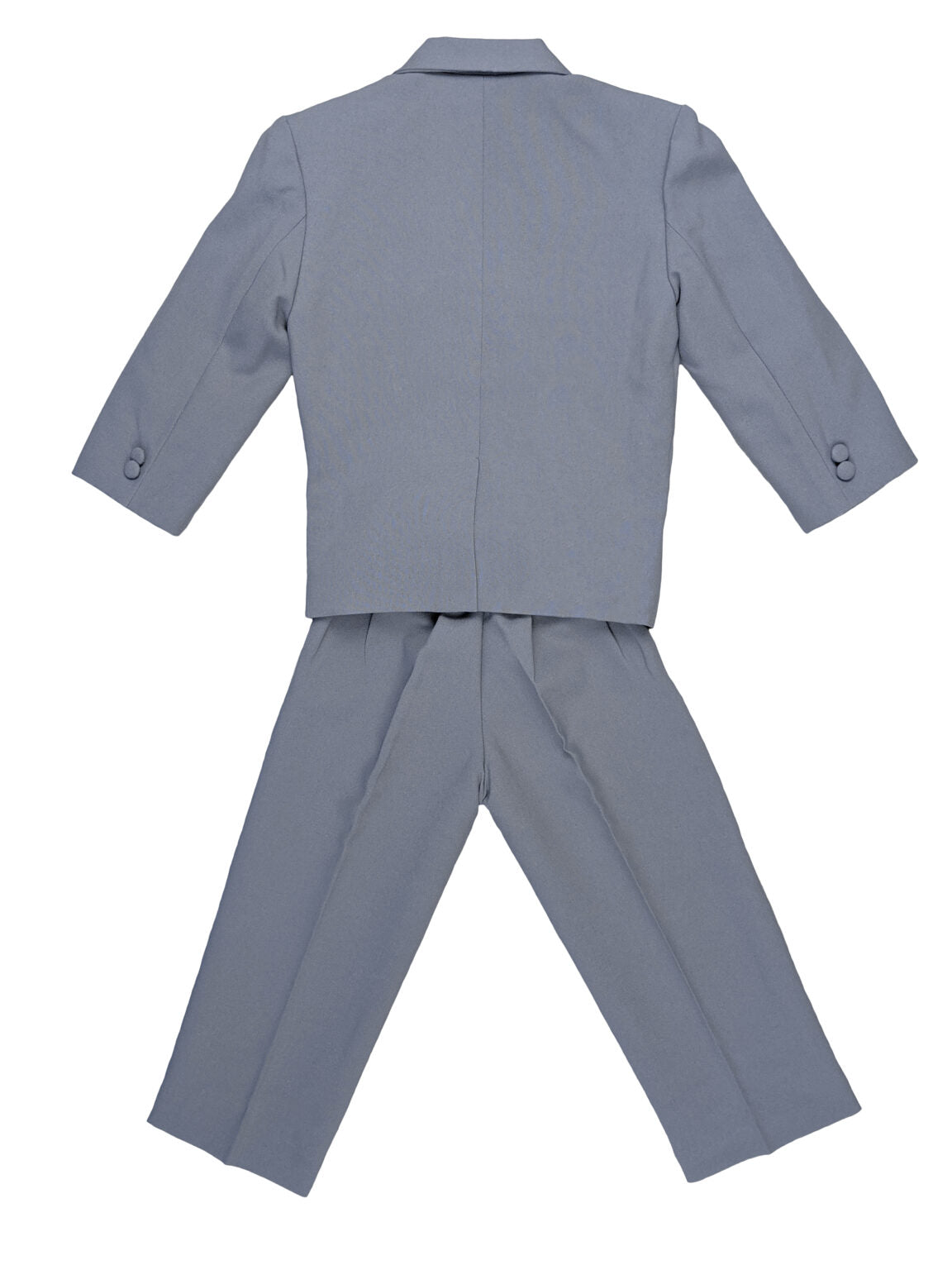 Boys Formal 5 Piece Suit with Shirt and Vest – Slate Gray - AH-BY013