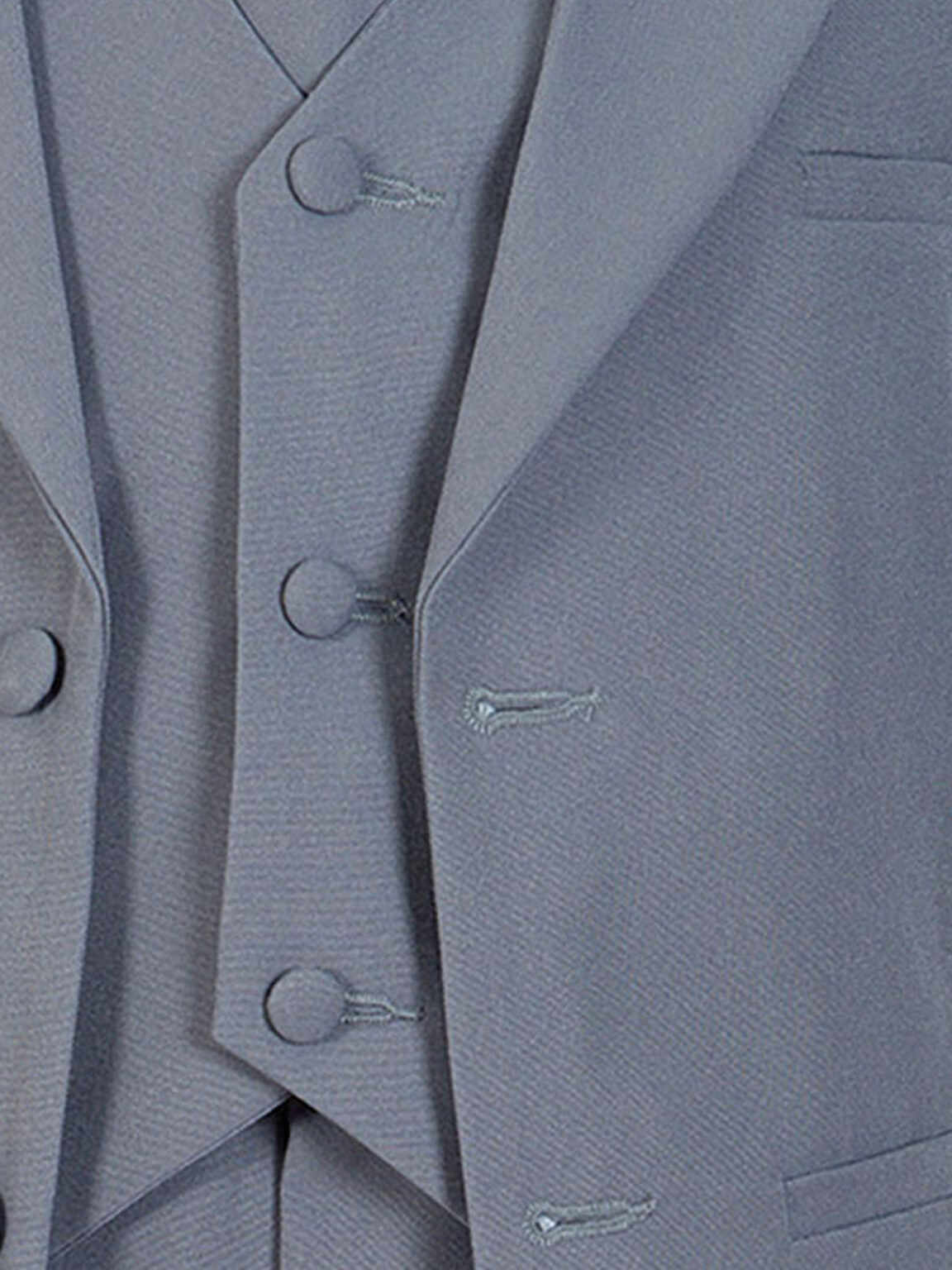 Boys Formal 5 Piece Suit with Shirt and Vest – Slate Gray - AH-BY013