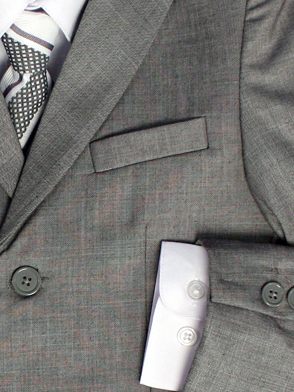 Boys Formal 5 Piece Suit with Shirt, Vest, Tie and Garment Bag – Light Gray - AH-BY029-LTGRAY