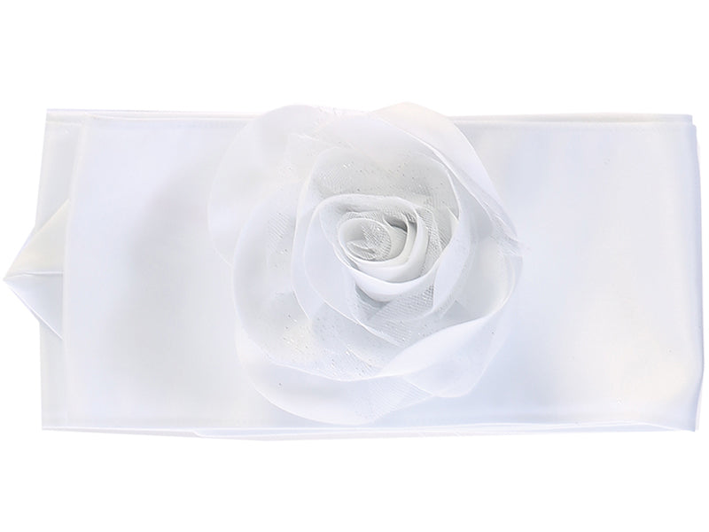 Satin Sash and Flower with Glitter Tulle - BL76