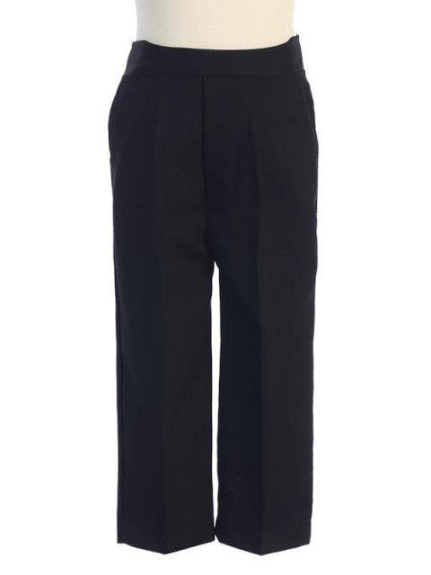 Lito Little Boys Black Elastic Special Occasion Long Dress Pants 2T-7, 6 Lito Little Boys Black Elastic Special Occasion Long Dress Pants 2T-7, 6