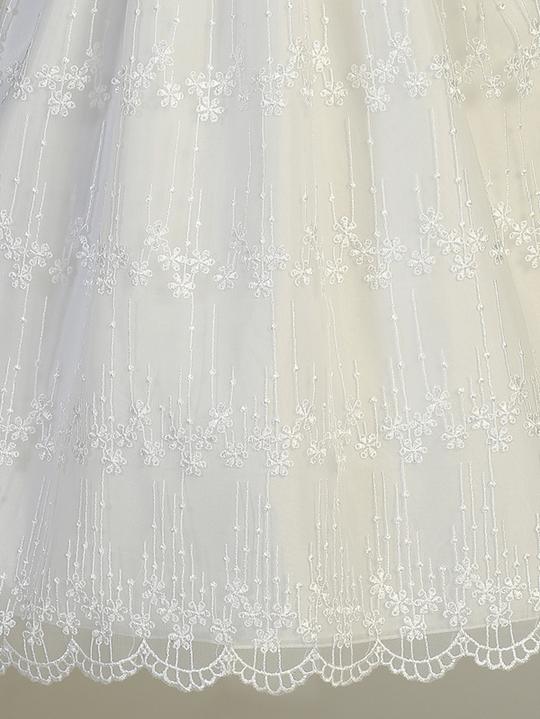 Camila Embroidered Tulle Baptism Gown and Bonnet