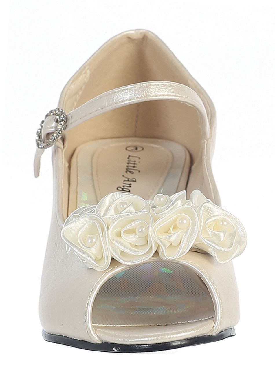 Nancy - Lito Girl's Heeled Shoe-ivory-front view
