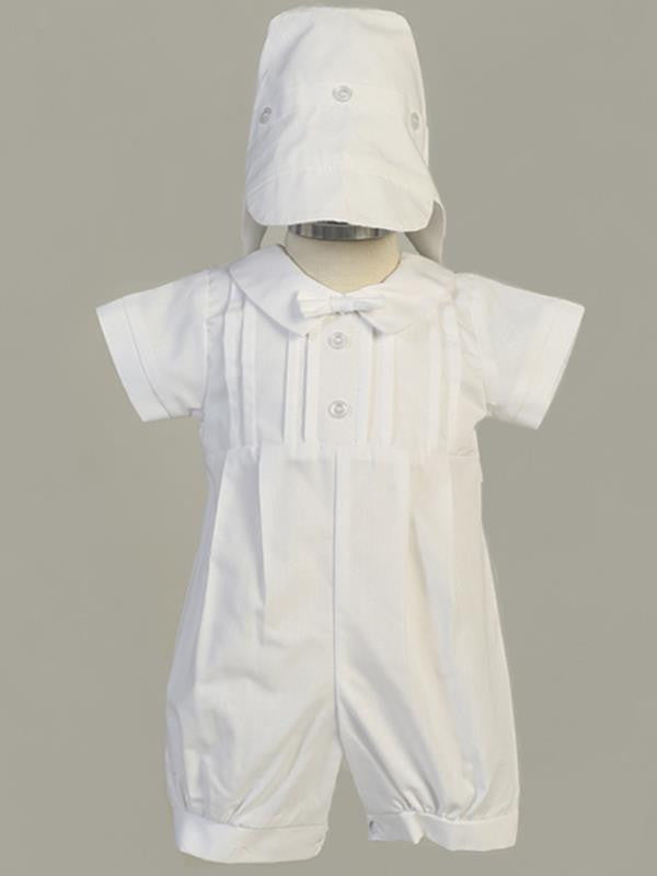 Liam Poly Cotton Boys Romper with Cap