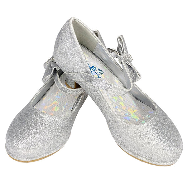 Pearl Girls Shoe with Adjustable Strap and Side Bow