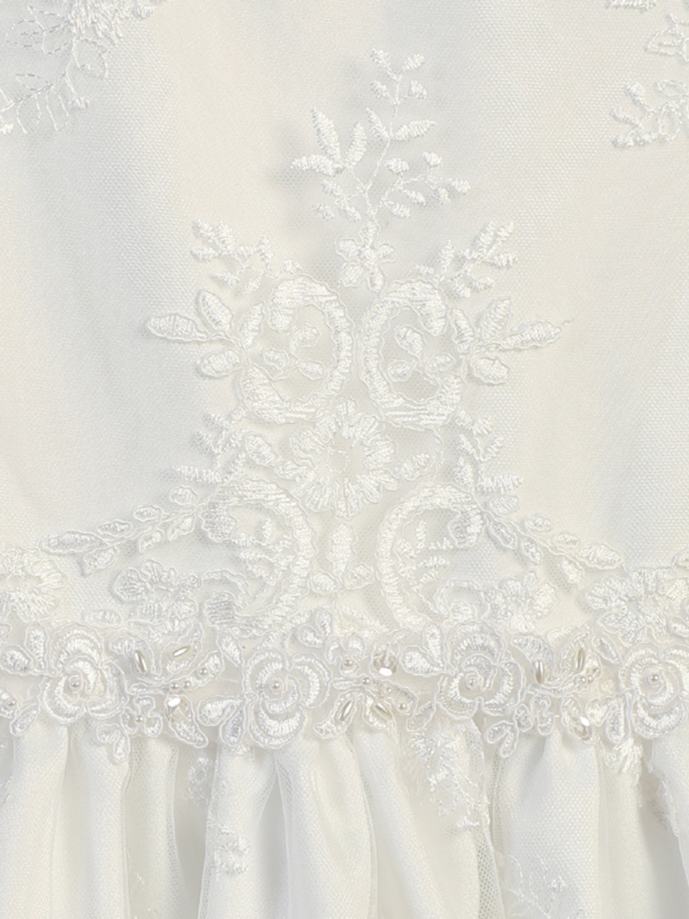 Corded Embroidery Lace First Communion Dress - SP164