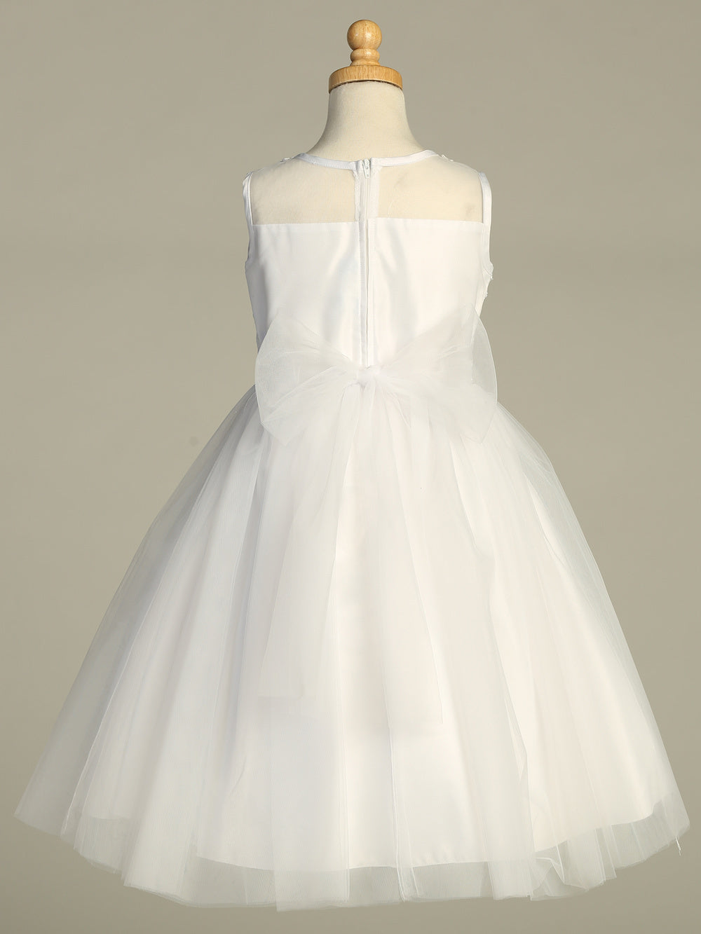 Corded Embroidered First Communion Dress with Sequins - SP204