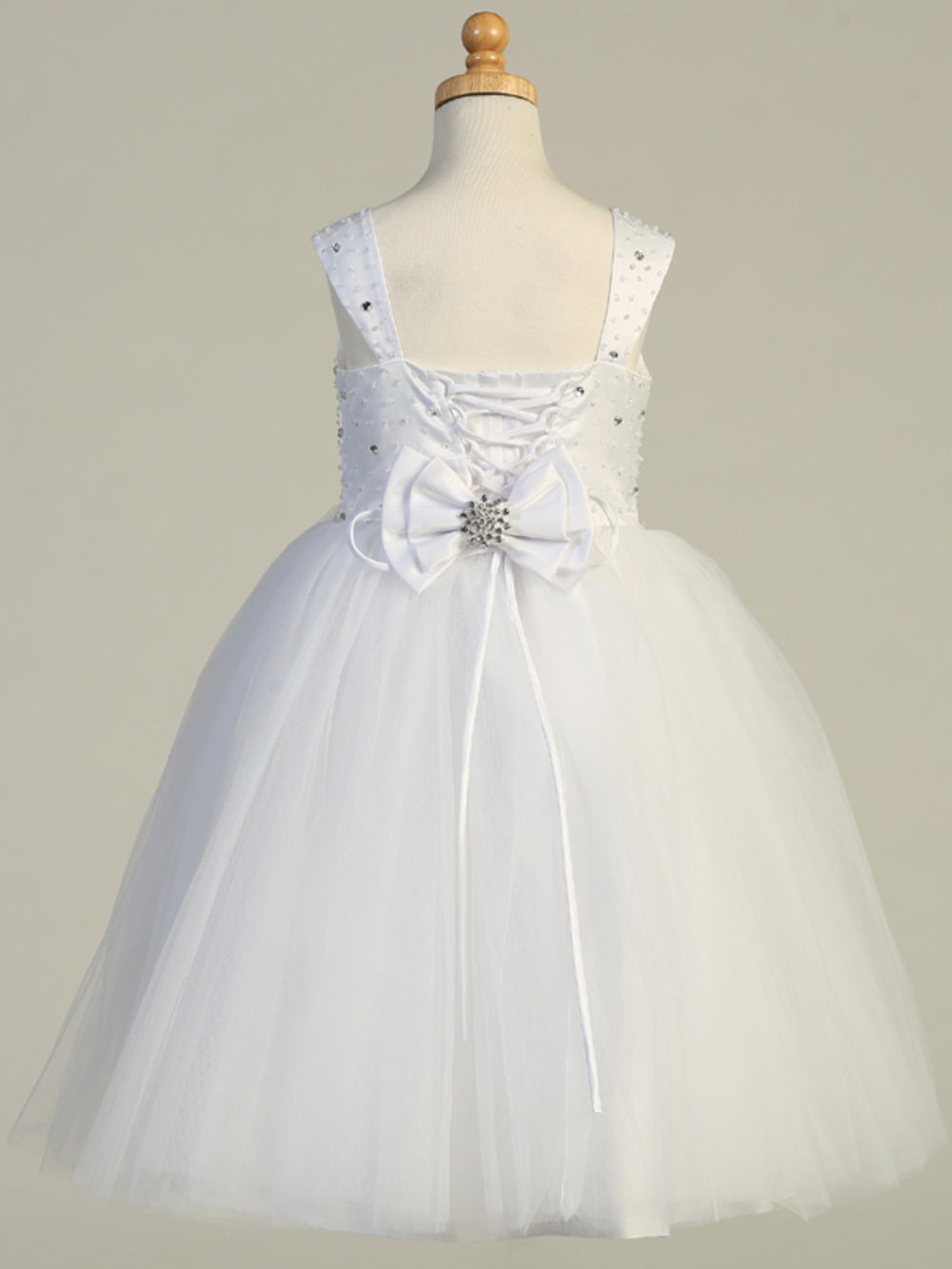 Beaded Satin and Tulle First Communion Dress and Bolero - SP927