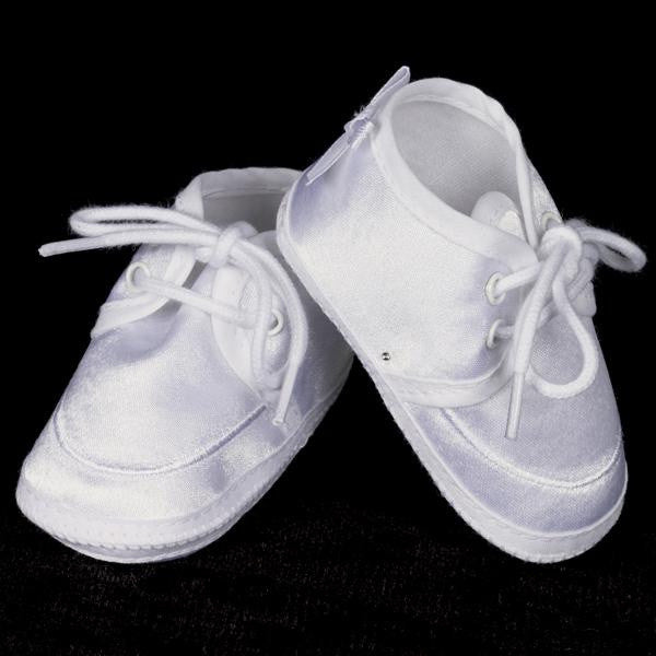 Boy's White Satin Bootie by Lito