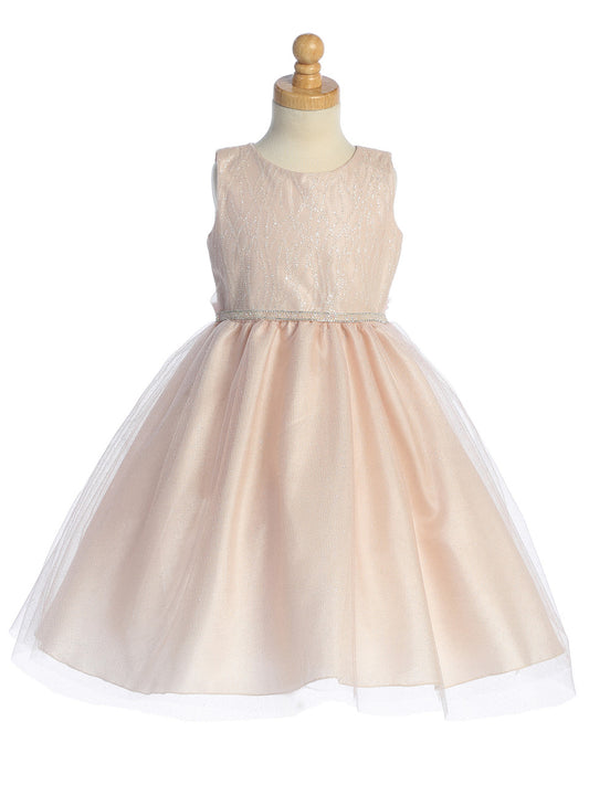 Glitter Tulle Dress - Blush - BL258-BLSH