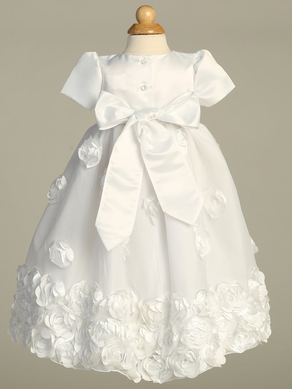 Clarice Floral Ribbon Tulle Christening Gown