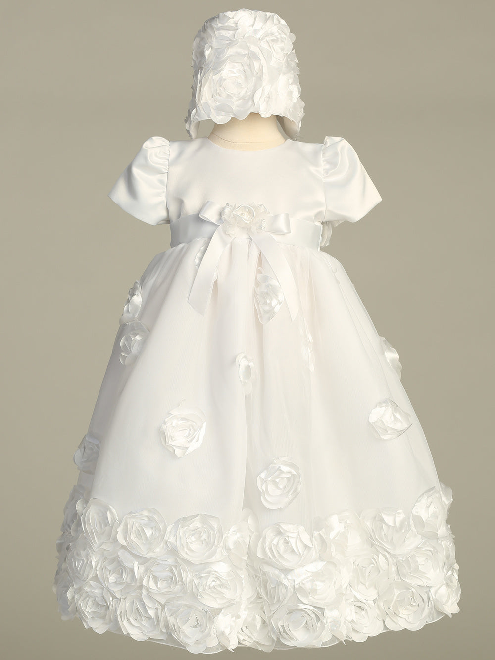 Clarice Floral Ribbon Tulle Christening Gown