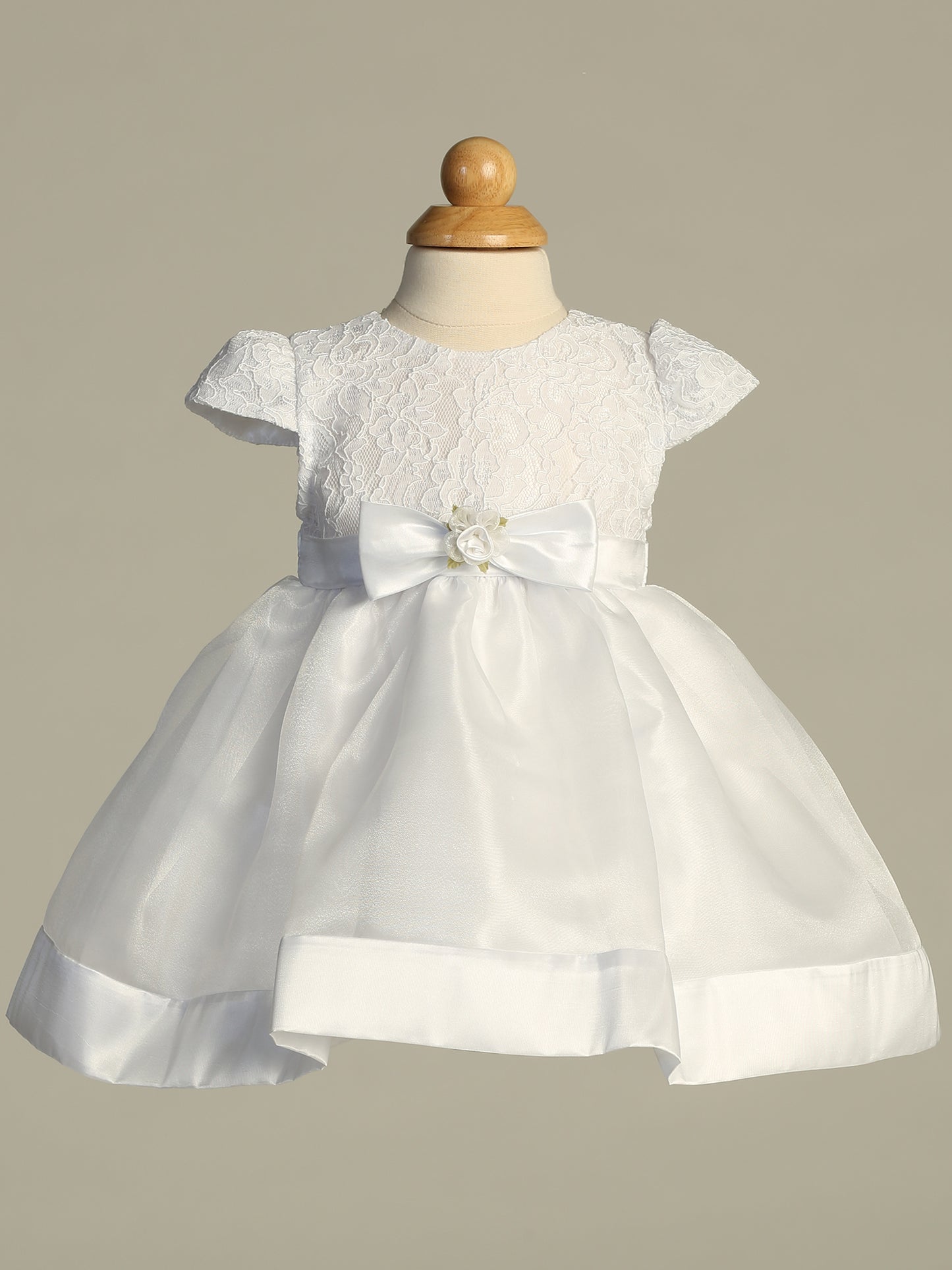 Embroidered Lace and Organza short dress - D815