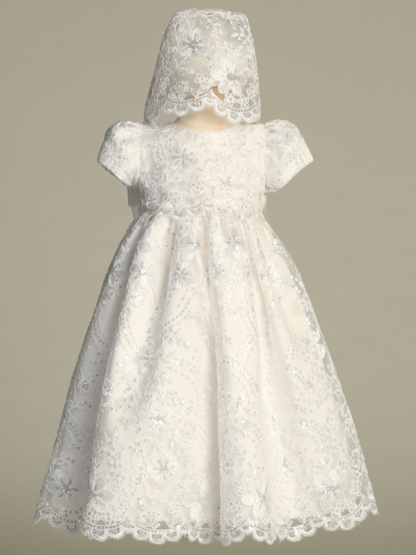 Fiona Corded Embroidered Tulle Gown with Sequins