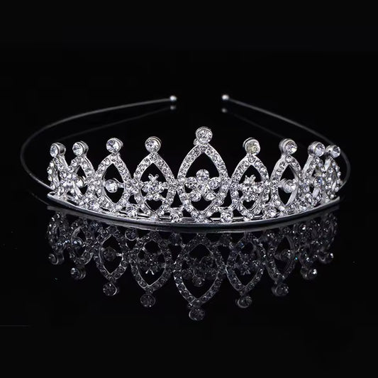Crystal Headband Flower and Butterfly Tiara - Style J71R03