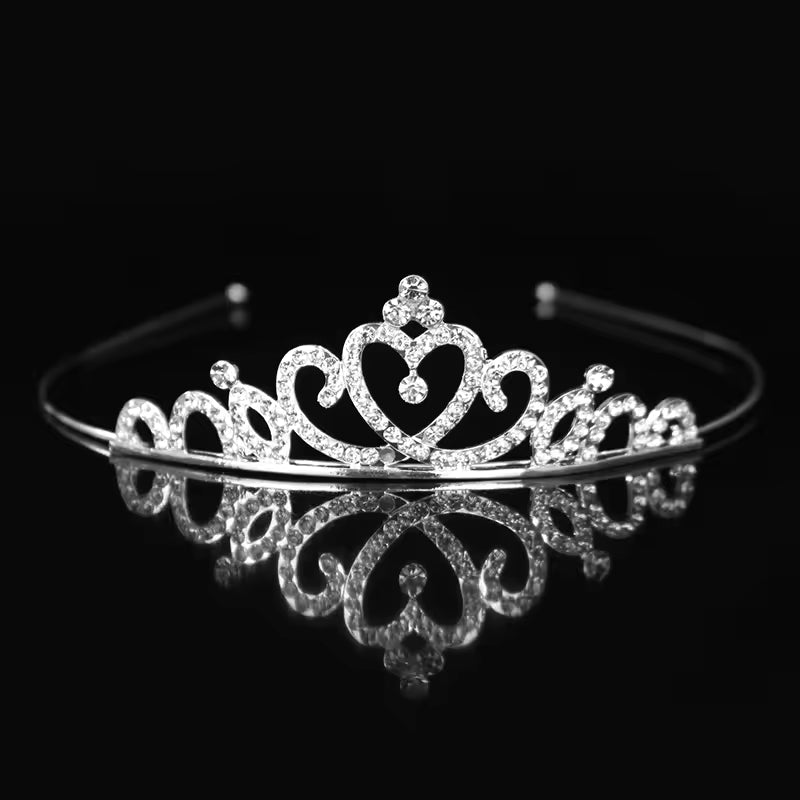 Crystal Heart Headband Tiara