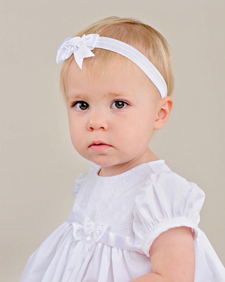 Sarah/Faye Baby Girl White Headband