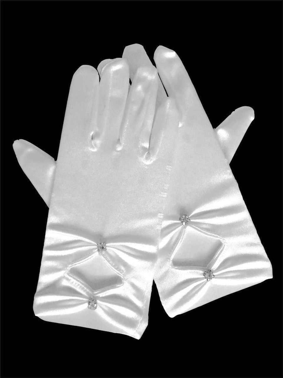 Gloves with Rhinestone Accents - LT-GL709