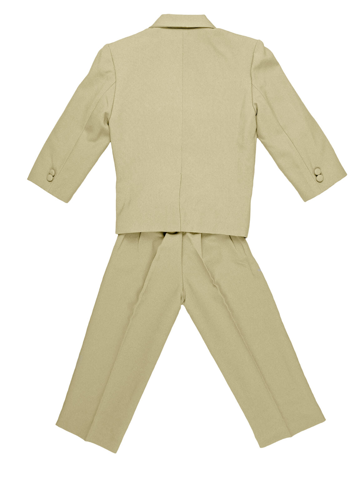 Boys Formal 5 Piece Suit with Shirt and Vest – Khaki - AH-BY013