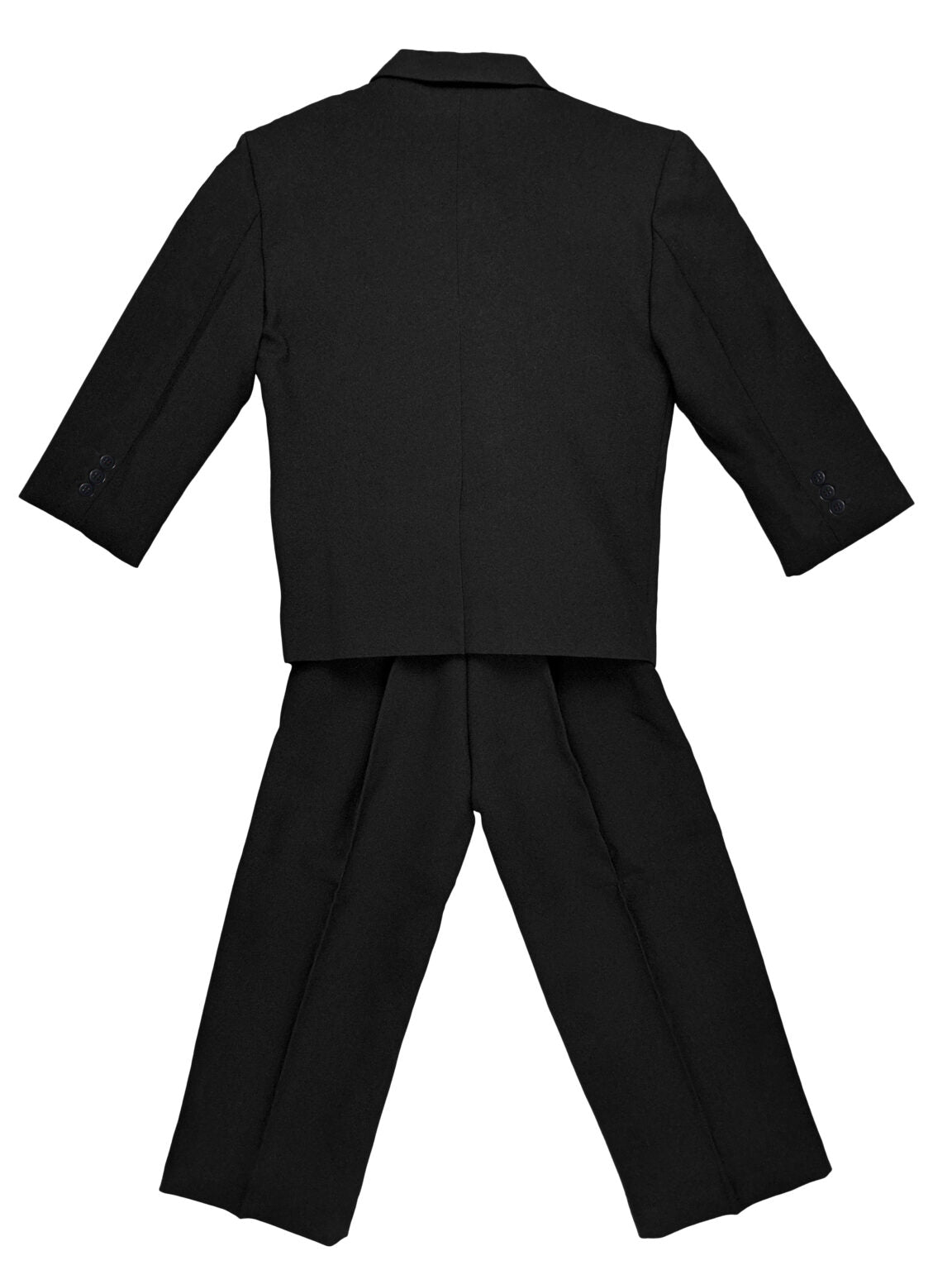 Boys Formal 5 Piece Suit with Shirt, Vest, Tie and Garment Bag – Black - LTMAL-AH-BY029-BLACK