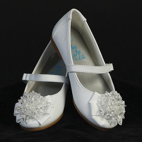 Anna Infants Flats with strap-white pair