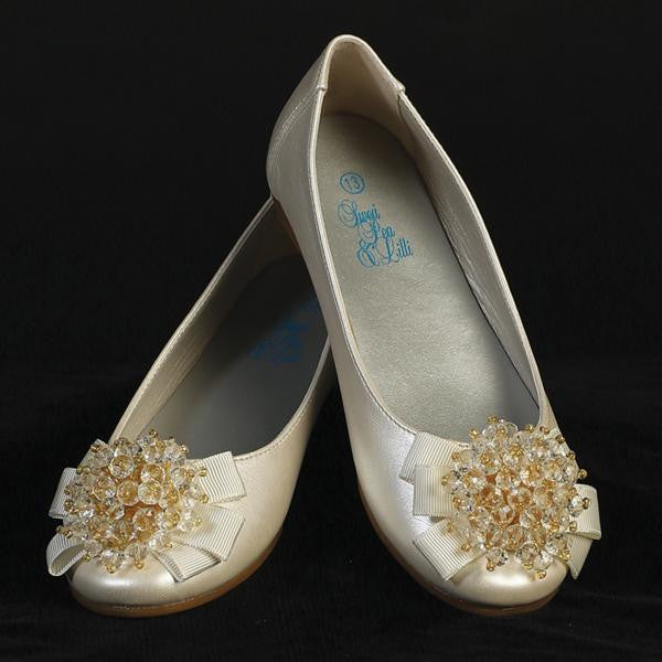 Anna Girls Flats-ivory pair