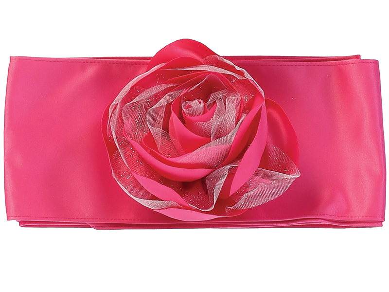 Satin Sash and Flower with Glitter Tulle - BL76