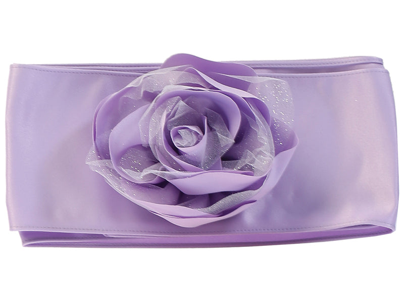 Satin Sash and Flower with Glitter Tulle - BL76