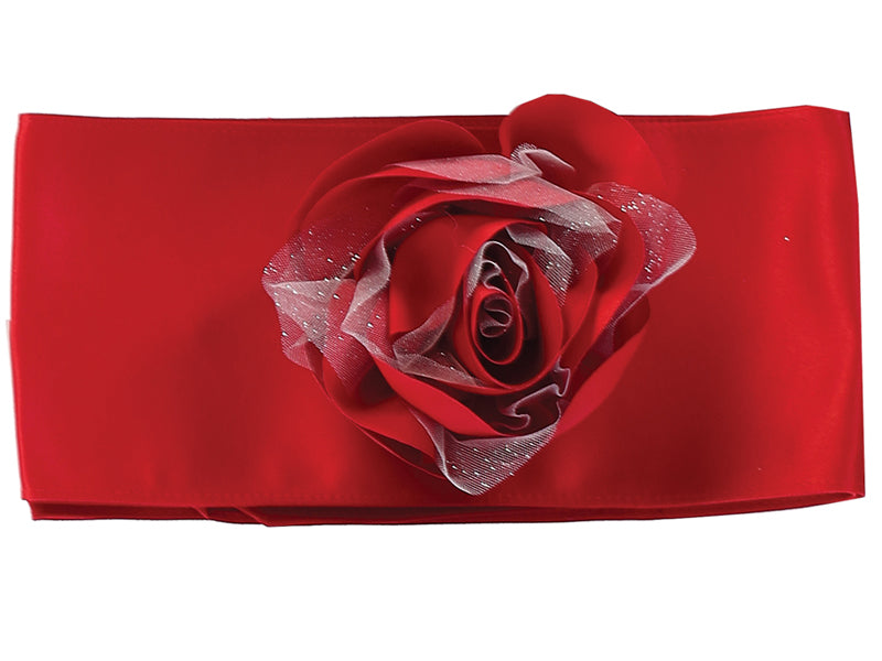 Satin Sash and Flower with Glitter Tulle - BL76