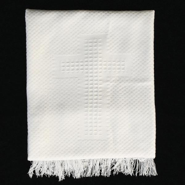 Christening Blanket with Embroidered Cross