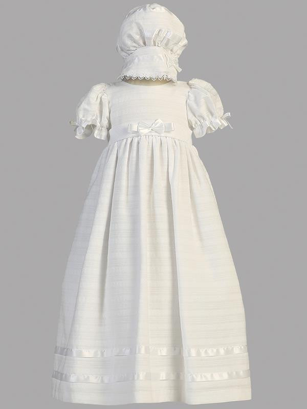 Daphne Embroidered Cotton Christening Gown