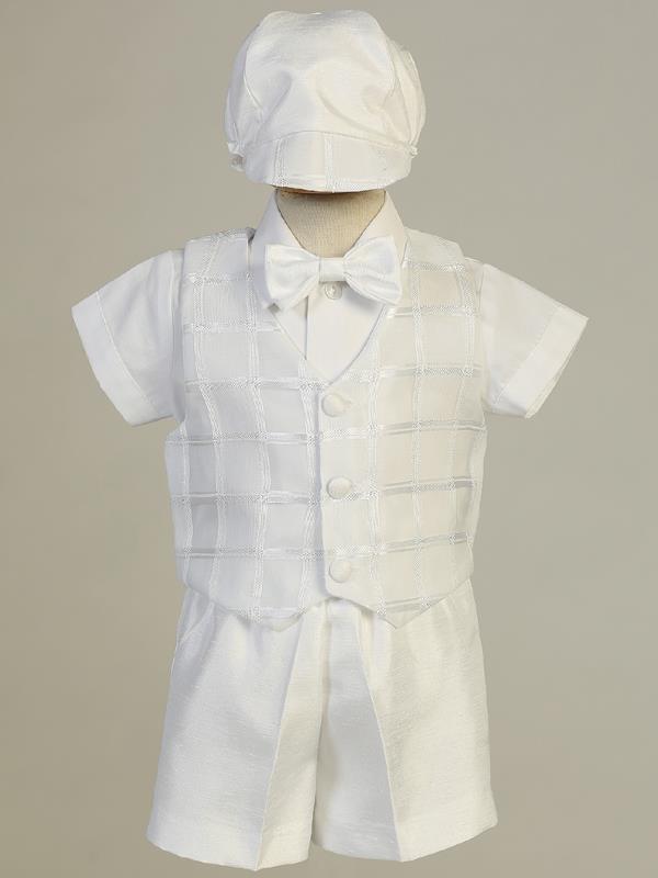 Joseph Plaid Vest and Shorts Christening Outfit