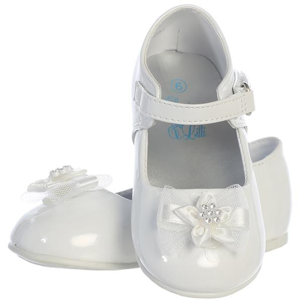 Joyce Baby Girl Shoes With Bow-white pair
