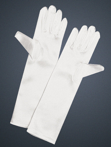 Girl's Long Satin Gloves
