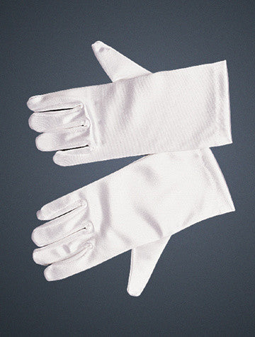 Girl's Short Satin Gloves