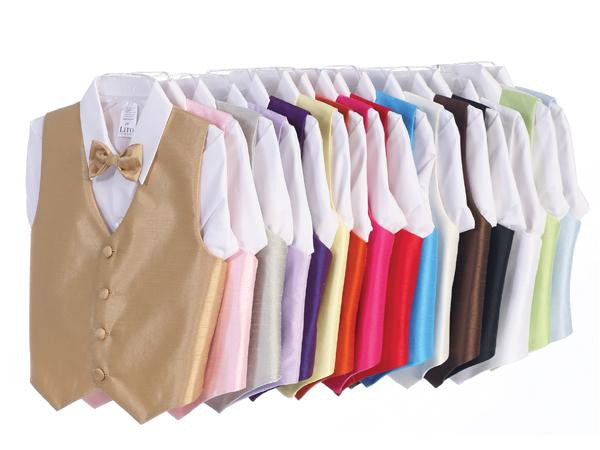 Poly Silk Vest and Bowtie for Boys - Lito 740