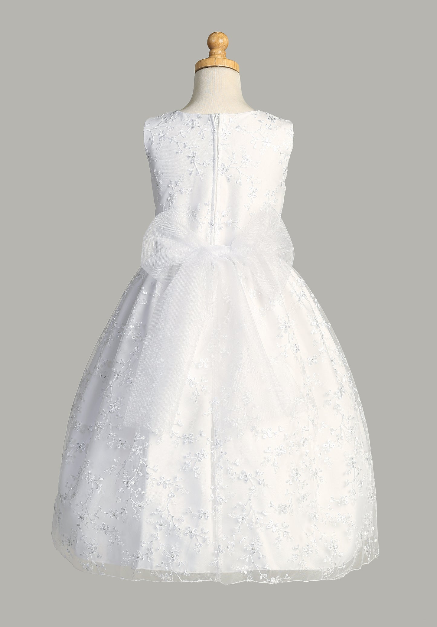 Embroidered Tulle First Communion Dress with Sequins - SP201