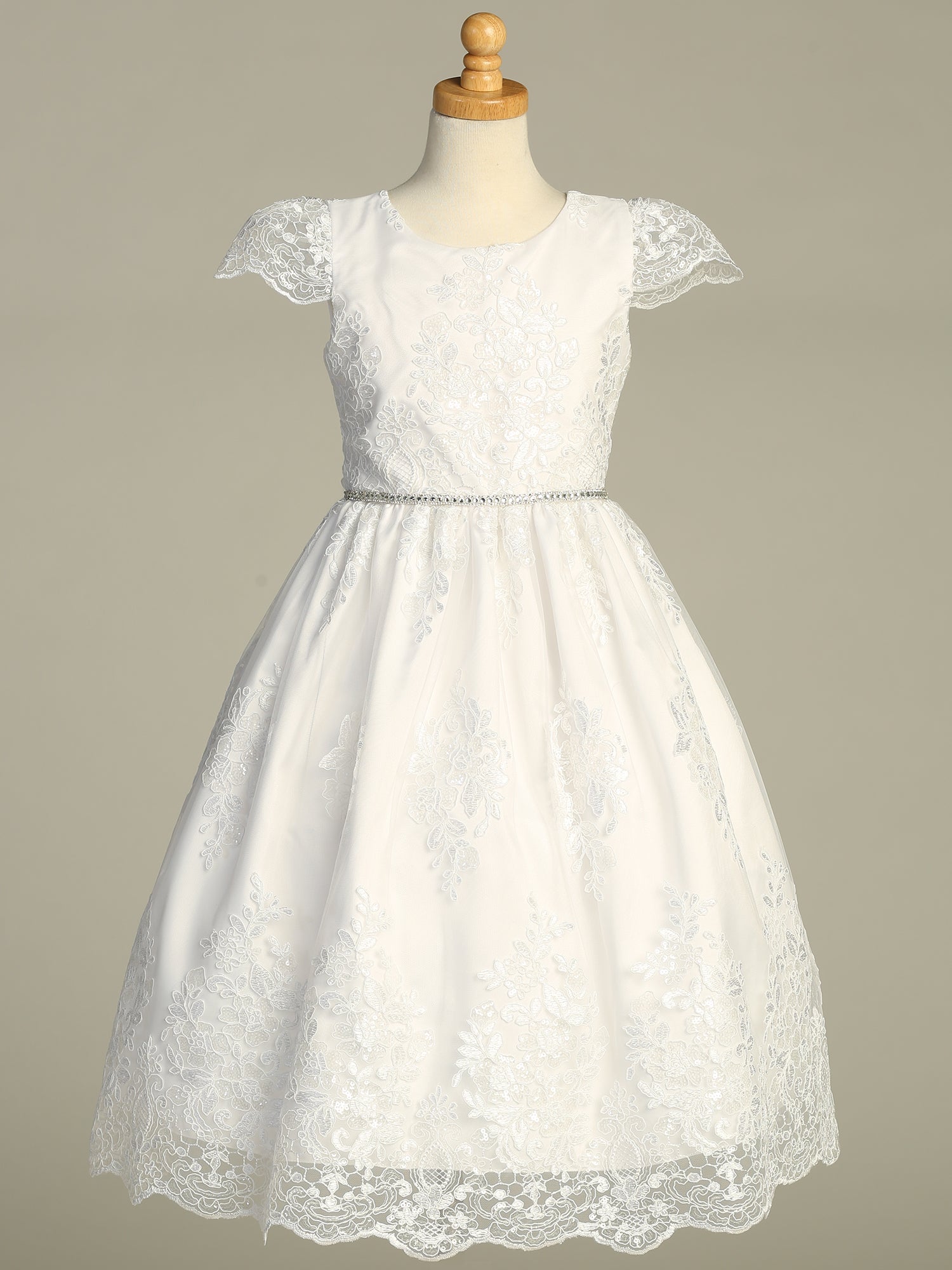 First Communion Gown with Sequins 10