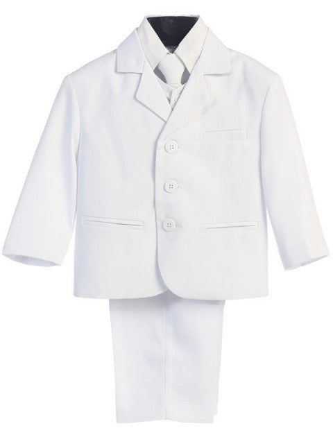 White 5 Piece Suit with Vest Sizes 8 to 20H