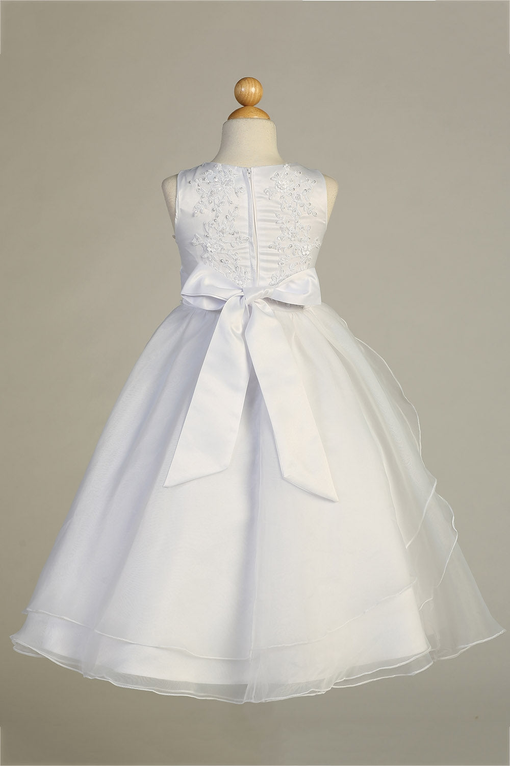 Beaded Embroidered Applique Communion Dress with Organza Skirt – SP604 ...